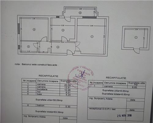 Apartament 2 camere, Gara, parter, 58mp  220.000 euro